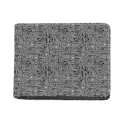 Black And White Geometric African Print Bifold Wallet