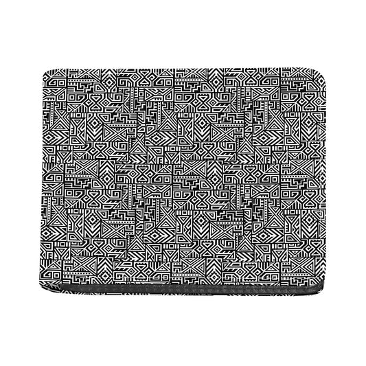 Black And White Geometric African Print Bifold Wallet