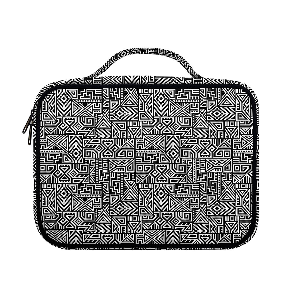 Black And White Geometric African Print Briefcase Bible Bag