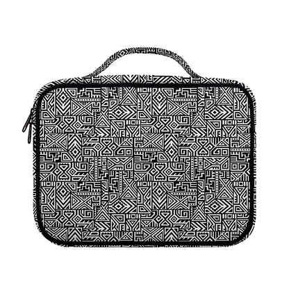 Black And White Geometric African Print Briefcase Bible Bag