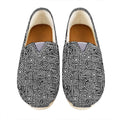 Black And White Geometric African Print Casual Shoes