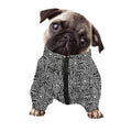 Black And White Geometric African Print Dog Zip Up Jacket