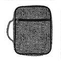 Black And White Geometric African Print Front Pocket Bible Bag