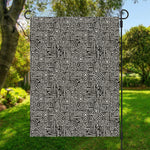 Black And White Geometric African Print Garden Flag