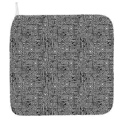 Black And White Geometric African Print Hand Towel