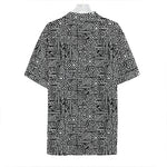 Black And White Geometric African Print Hawaiian Shirt