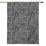 Black And White Geometric African Print House Flag