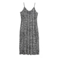 Black And White Geometric African Print Jersey Midi Cami Dress