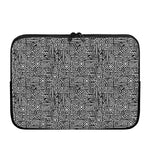 Black And White Geometric African Print Laptop Sleeve