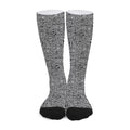 Black And White Geometric African Print Long Socks