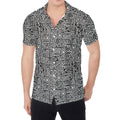Black And White Geometric African Print Men's Shirt