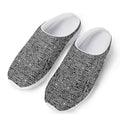 Black And White Geometric African Print Mesh Casual Shoes