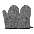Black And White Geometric African Print Oven Mitts