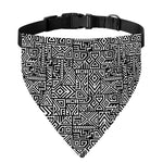 Black And White Geometric African Print Over The Collar Dog Bandana