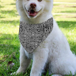 Black And White Geometric African Print Over The Collar Dog Bandana