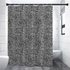 Black And White Geometric African Print Premium Shower Curtain