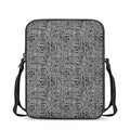 Black And White Geometric African Print Rectangular Crossbody Bag