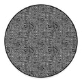 Black And White Geometric African Print Round Floor Mat
