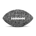 Black And White Geometric African Print Rugby Ball