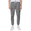 Black And White Geometric African Print Scuba Joggers