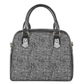 Black And White Geometric African Print Shoulder Handbag