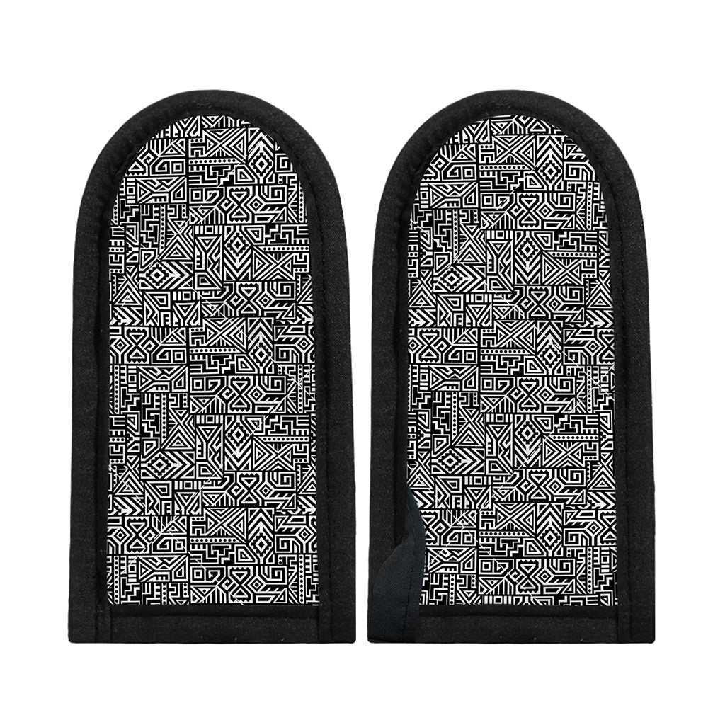 Black And White Geometric African Print Skillet Handle Cover