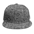 Black And White Geometric African Print Snapback Cap