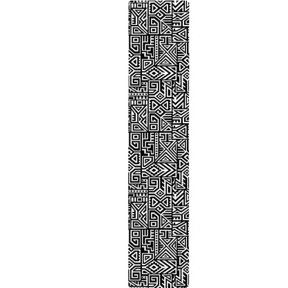 Black And White Geometric African Print Table Runner