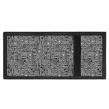 Black And White Geometric African Print Trifold Wallet