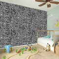 Black And White Geometric African Print Wall Sticker