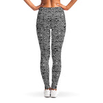 Black And White Geometric African Print Women's Leggings
