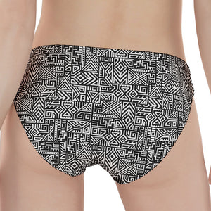 Black And White Geometric African Print Women's Panties