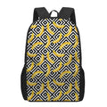 Black And White Geometric Banana Print 17 Inch Backpack