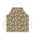 Black And White Geometric Banana Print Adjustable Apron