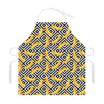 Black And White Geometric Banana Print Adjustable Apron