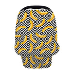 Black And White Geometric Banana Print Baby Seat Cover