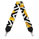 Black And White Geometric Banana Print Bag Strap