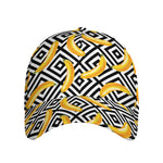 Black And White Geometric Banana Print Baseball Cap