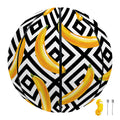 Black And White Geometric Banana Print Basketball