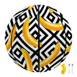 Black And White Geometric Banana Print Basketball