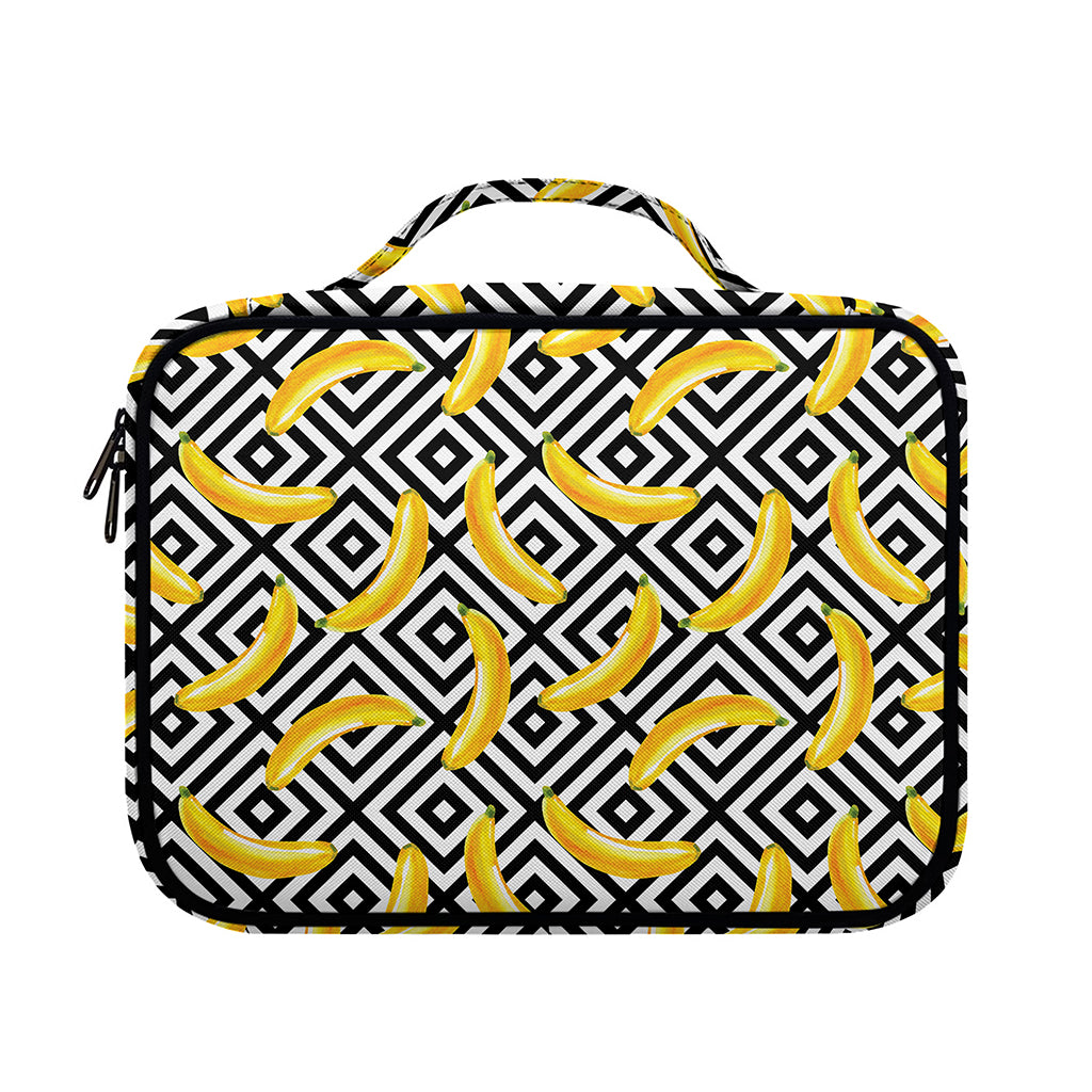 Black And White Geometric Banana Print Briefcase Bible Bag
