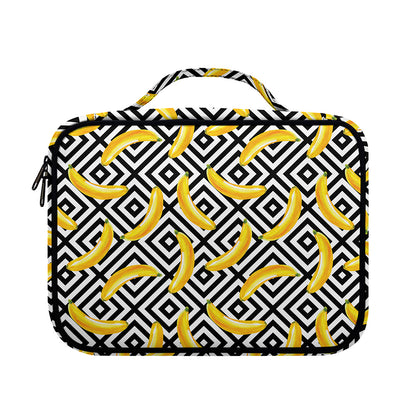 Black And White Geometric Banana Print Briefcase Bible Bag