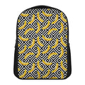 Black And White Geometric Banana Print Casual Backpack