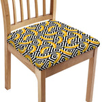 Black And White Geometric Banana Print Chair Cushion Cover