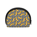 Black And White Geometric Banana Print Coin Purse