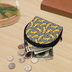 Black And White Geometric Banana Print Coin Purse