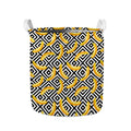 Black And White Geometric Banana Print Collapsible Laundry Basket