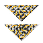 Black And White Geometric Banana Print Dog Bandana