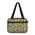 Black And White Geometric Banana Print Double Strap Bible Bag