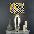 Black And White Geometric Banana Print Drum Lamp Shade